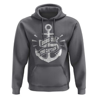 Funny Dibs On The Captain Hoodie Boating Boat Lover Vintage Anchor