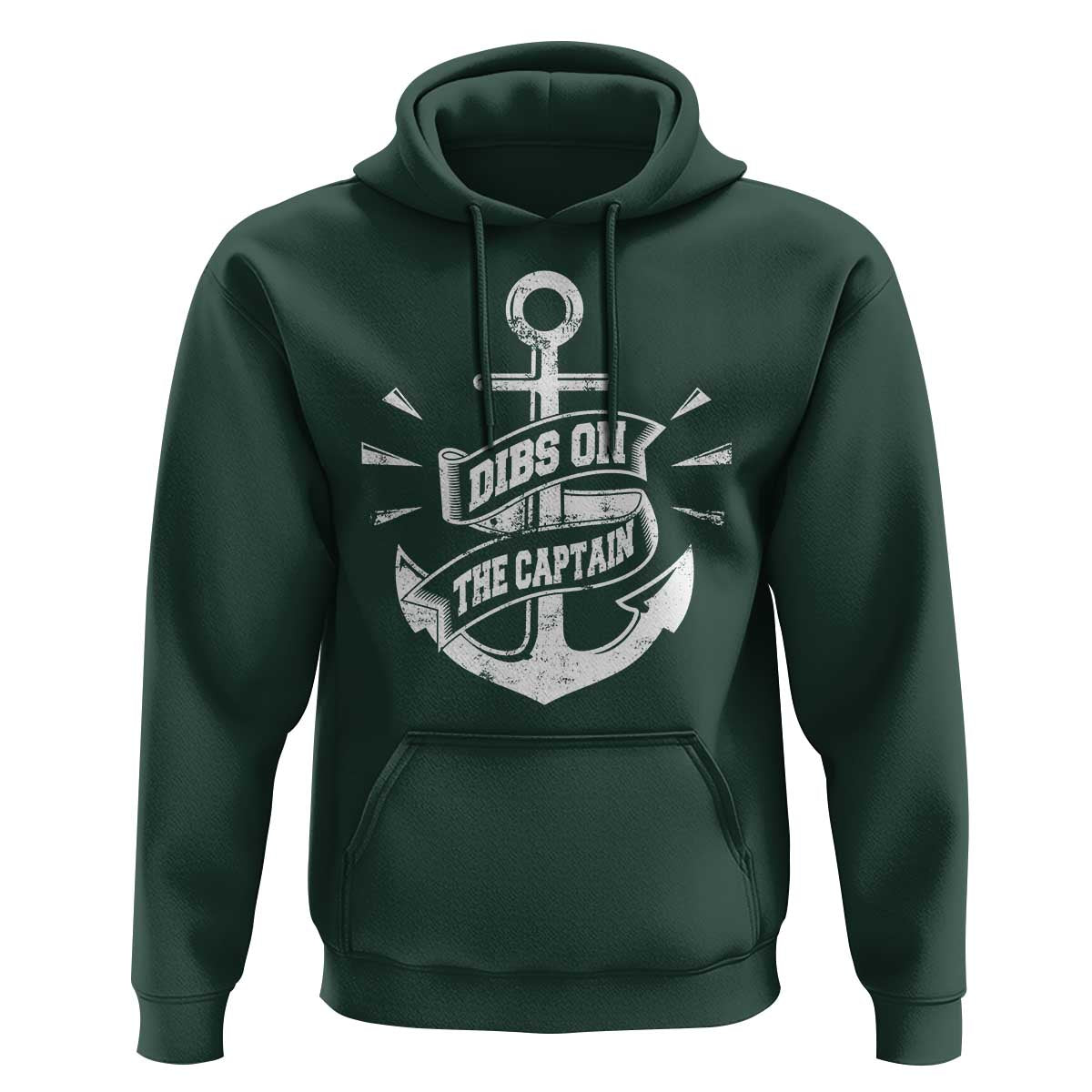 Funny Dibs On The Captain Hoodie Boating Boat Lover Vintage Anchor