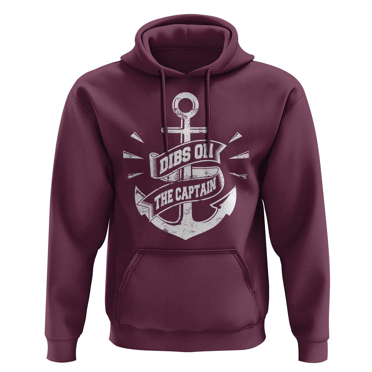 Funny Dibs On The Captain Hoodie Boating Boat Lover Vintage Anchor