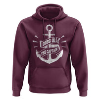 Funny Dibs On The Captain Hoodie Boating Boat Lover Vintage Anchor