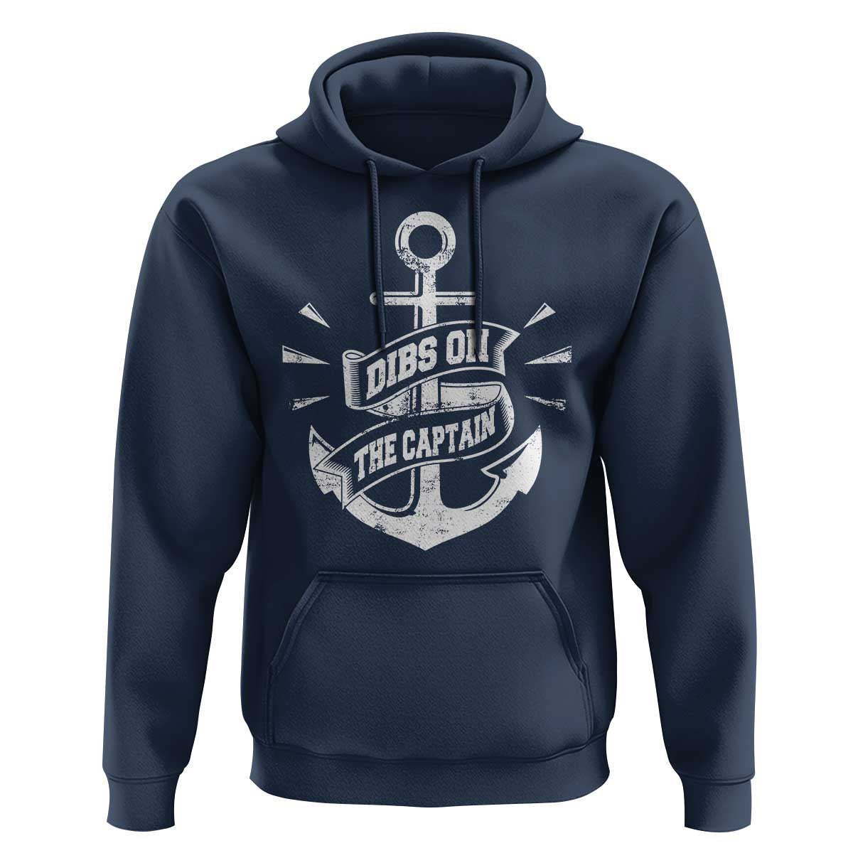 Funny Dibs On The Captain Hoodie Boating Boat Lover Vintage Anchor