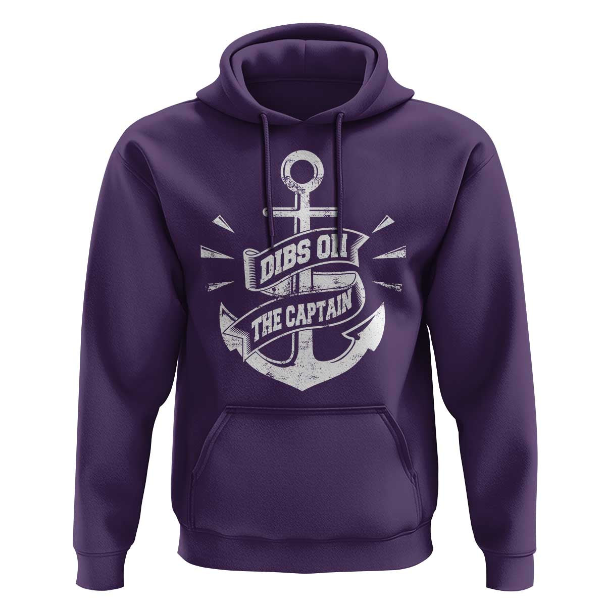 Funny Dibs On The Captain Hoodie Boating Boat Lover Vintage Anchor