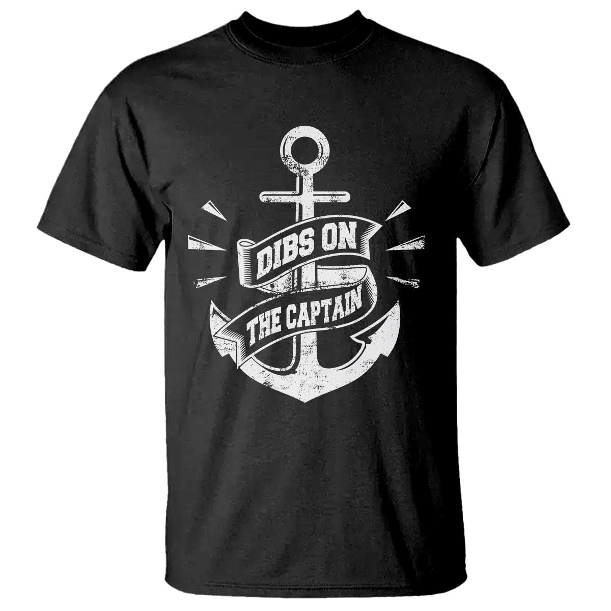 Funny Dibs On The Captain T Shirt Boating Boat Lover Vintage Anchor
