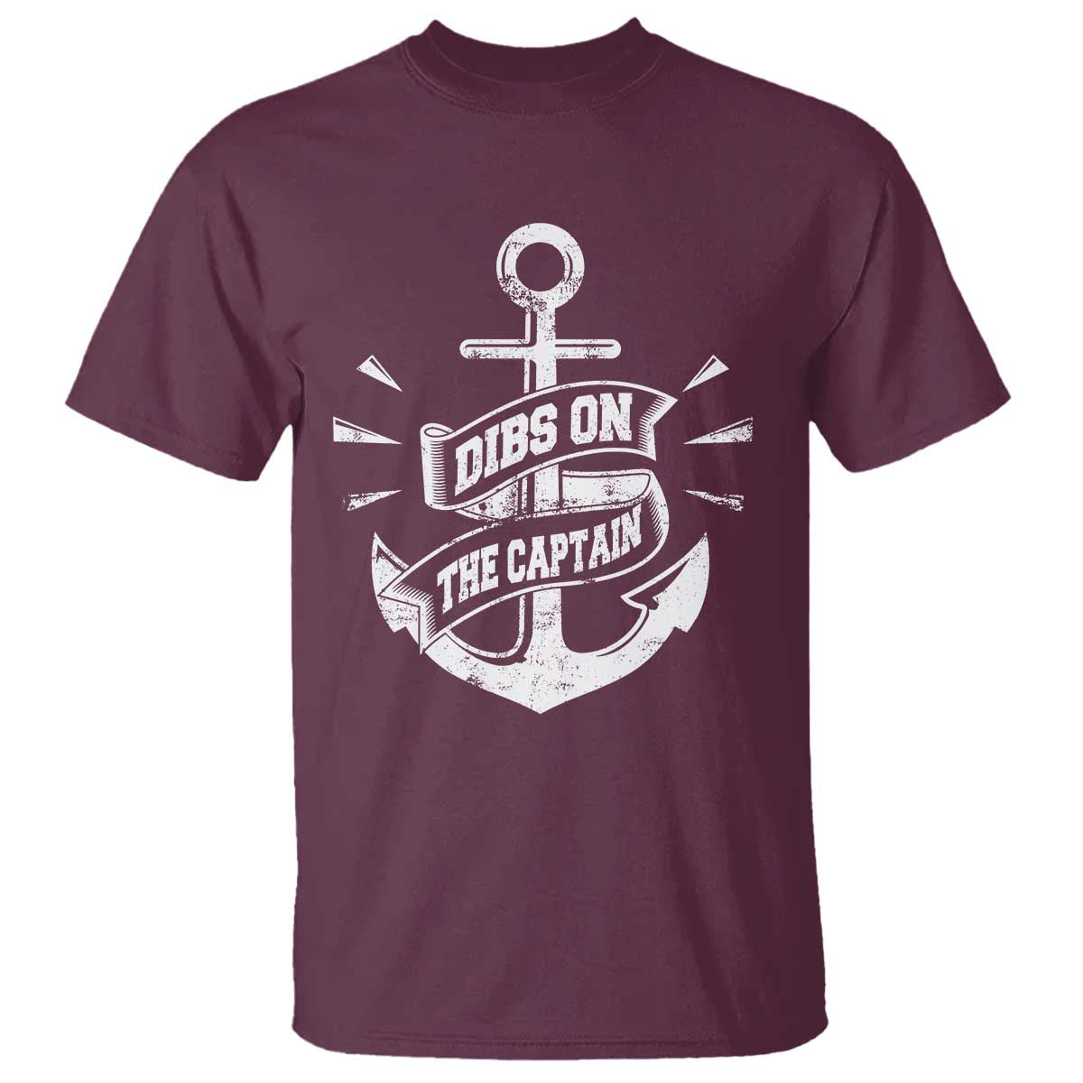 Funny Dibs On The Captain T Shirt Boating Boat Lover Vintage Anchor
