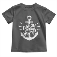 Funny Dibs On The Captain Toddler T Shirt Boating Boat Lover Vintage Anchor