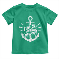 Funny Dibs On The Captain Toddler T Shirt Boating Boat Lover Vintage Anchor
