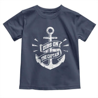 Funny Dibs On The Captain Toddler T Shirt Boating Boat Lover Vintage Anchor