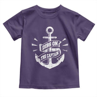 Funny Dibs On The Captain Toddler T Shirt Boating Boat Lover Vintage Anchor