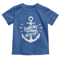 Funny Dibs On The Captain Toddler T Shirt Boating Boat Lover Vintage Anchor