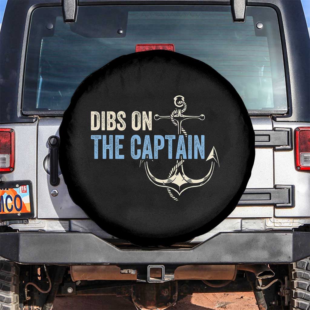 Funny Dibs On The Captain Spare Tire Cover Boating Boat Lover Anchor
