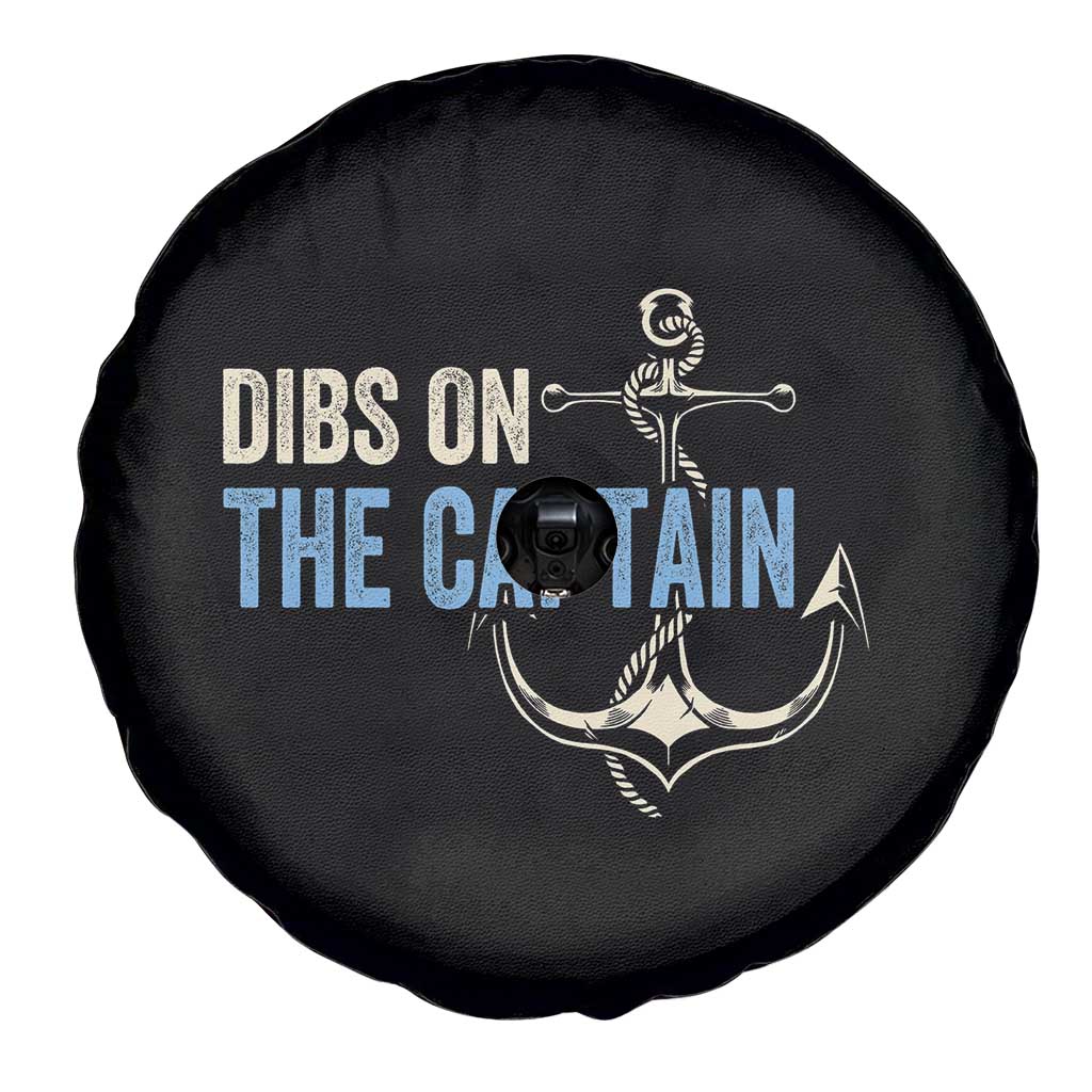 Funny Dibs On The Captain Spare Tire Cover Boating Boat Lover Anchor