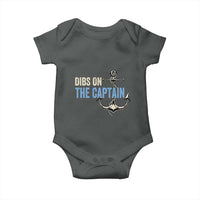 Funny Dibs On The Captain Baby Onesie Boating Boat Lover Anchor