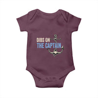Funny Dibs On The Captain Baby Onesie Boating Boat Lover Anchor