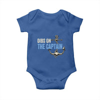 Funny Dibs On The Captain Baby Onesie Boating Boat Lover Anchor