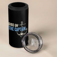Funny Dibs On The Captain 4 in 1 Can Cooler Tumbler Boating Boat Lover Anchor