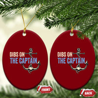 Funny Dibs On The Captain Ceramic Ornament Boating Boat Lover Anchor - Wonder Print Shop