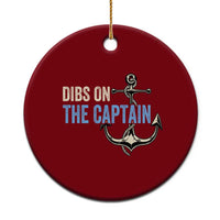 Funny Dibs On The Captain Ceramic Ornament Boating Boat Lover Anchor - Wonder Print Shop