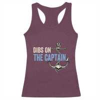 Funny Dibs On The Captain Racerback Tank Top Boating Boat Lover Anchor