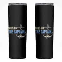 Funny Dibs On The Captain Skinny Tumbler Boating Boat Lover Anchor