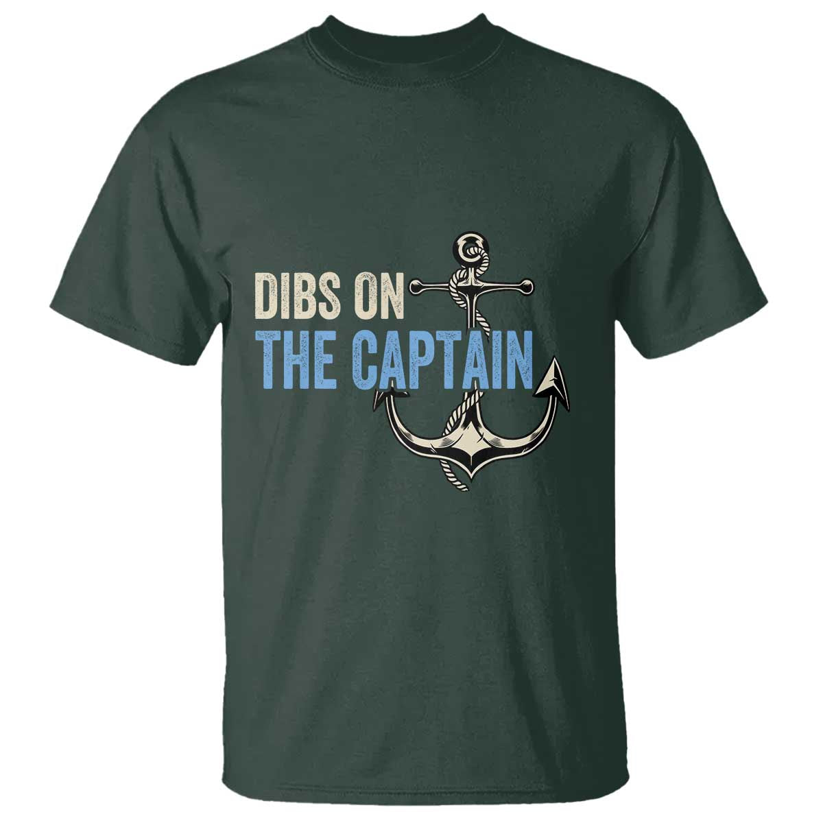 Funny Dibs On The Captain T Shirt Boating Boat Lover Anchor