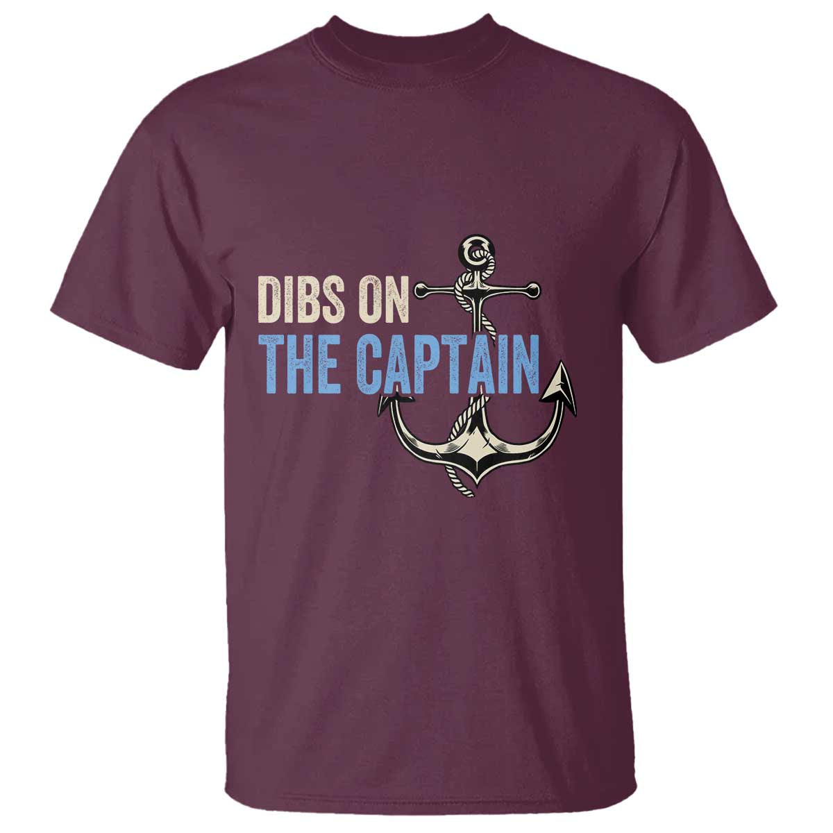 Funny Dibs On The Captain T Shirt Boating Boat Lover Anchor