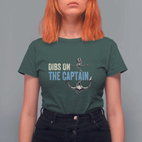Funny Dibs On The Captain T Shirt For Women Boating Boat Lover Anchor