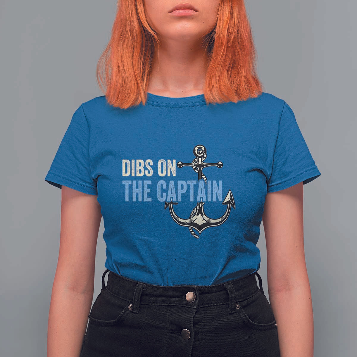 Funny Dibs On The Captain T Shirt For Women Boating Boat Lover Anchor