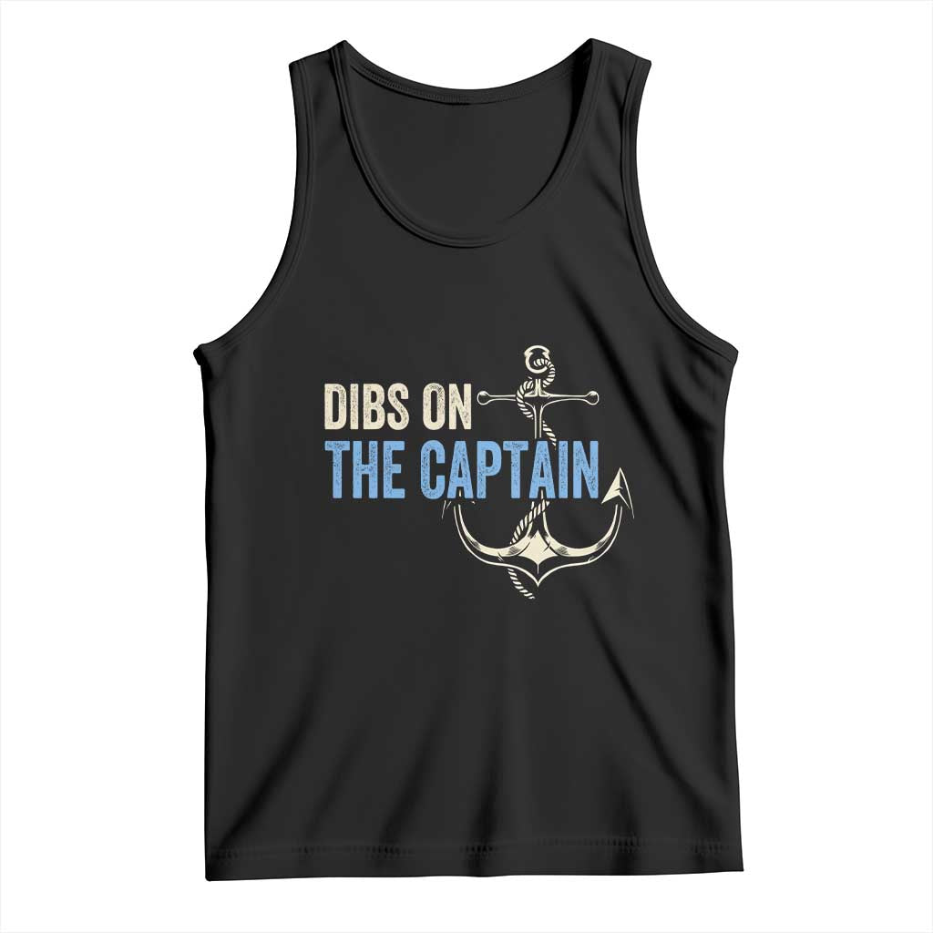 Funny Dibs On The Captain Tank Top Boating Boat Lover Anchor