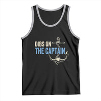 Funny Dibs On The Captain Tank Top Boating Boat Lover Anchor