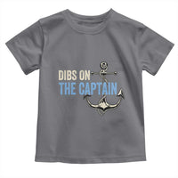 Funny Dibs On The Captain Toddler T Shirt Boating Boat Lover Anchor