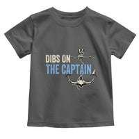 Funny Dibs On The Captain Toddler T Shirt Boating Boat Lover Anchor