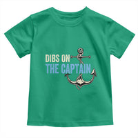 Funny Dibs On The Captain Toddler T Shirt Boating Boat Lover Anchor