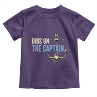 Funny Dibs On The Captain Toddler T Shirt Boating Boat Lover Anchor