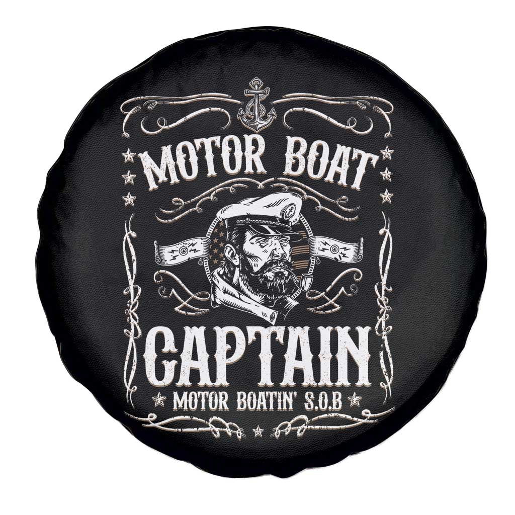Funny Motor Boat Captain Spare Tire Cover Pontoon Boating Motor Boatin Lake
