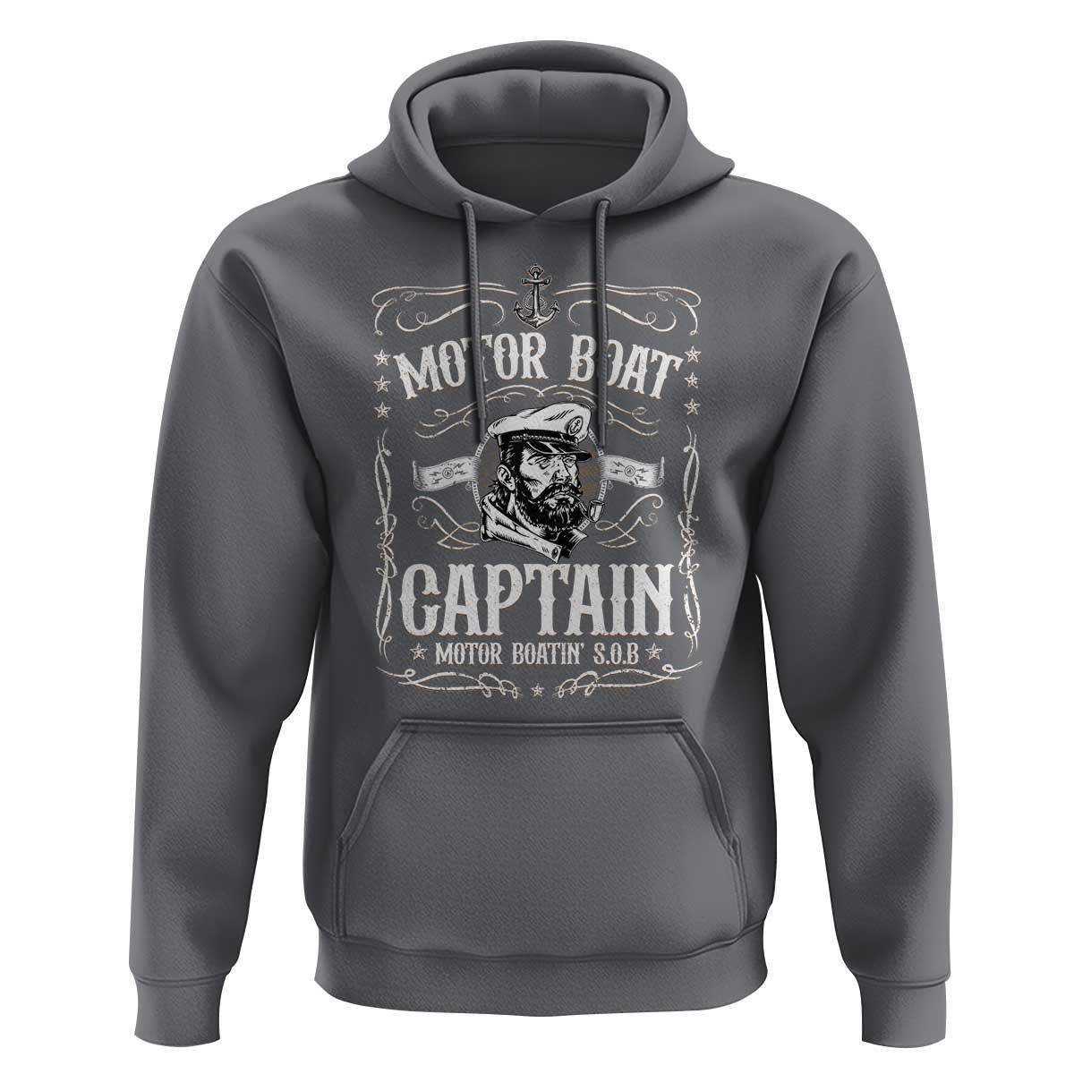 Funny Motor Boat Captain Hoodie Pontoon Boating Motor Boatin Lake