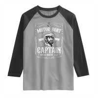 Funny Motor Boat Captain Raglan Shirt Pontoon Boating Motor Boatin Lake