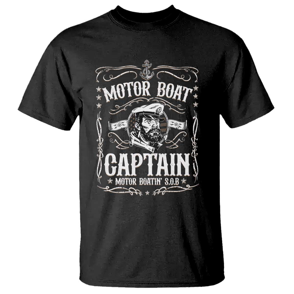 Funny Motor Boat Captain T Shirt Pontoon Boating Motor Boatin Lake