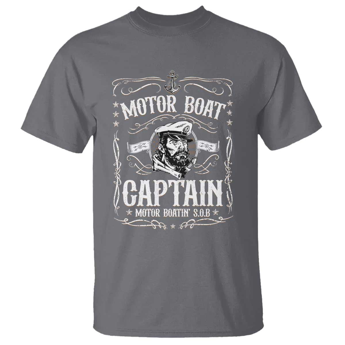 Funny Motor Boat Captain T Shirt Pontoon Boating Motor Boatin Lake