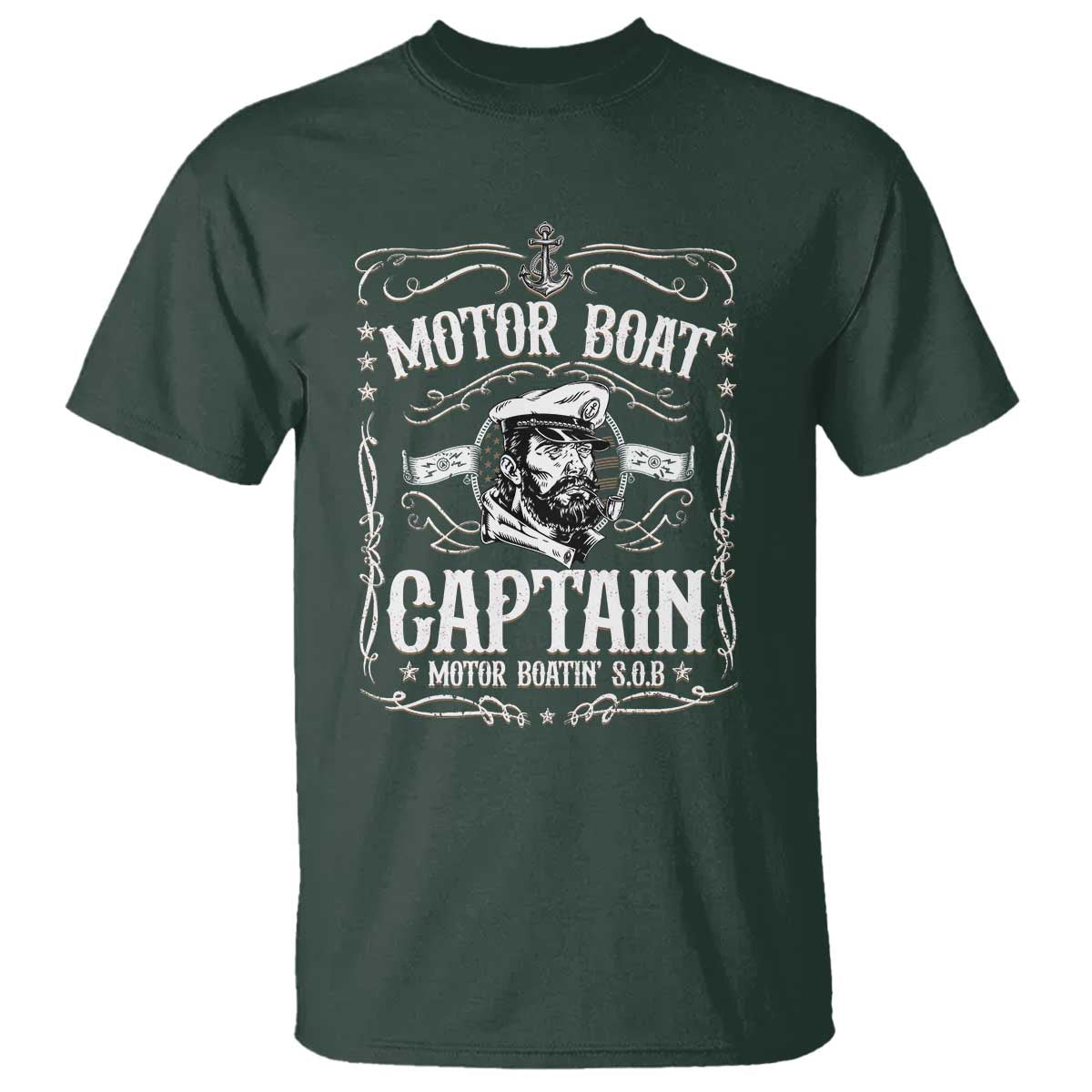 Funny Motor Boat Captain T Shirt Pontoon Boating Motor Boatin Lake