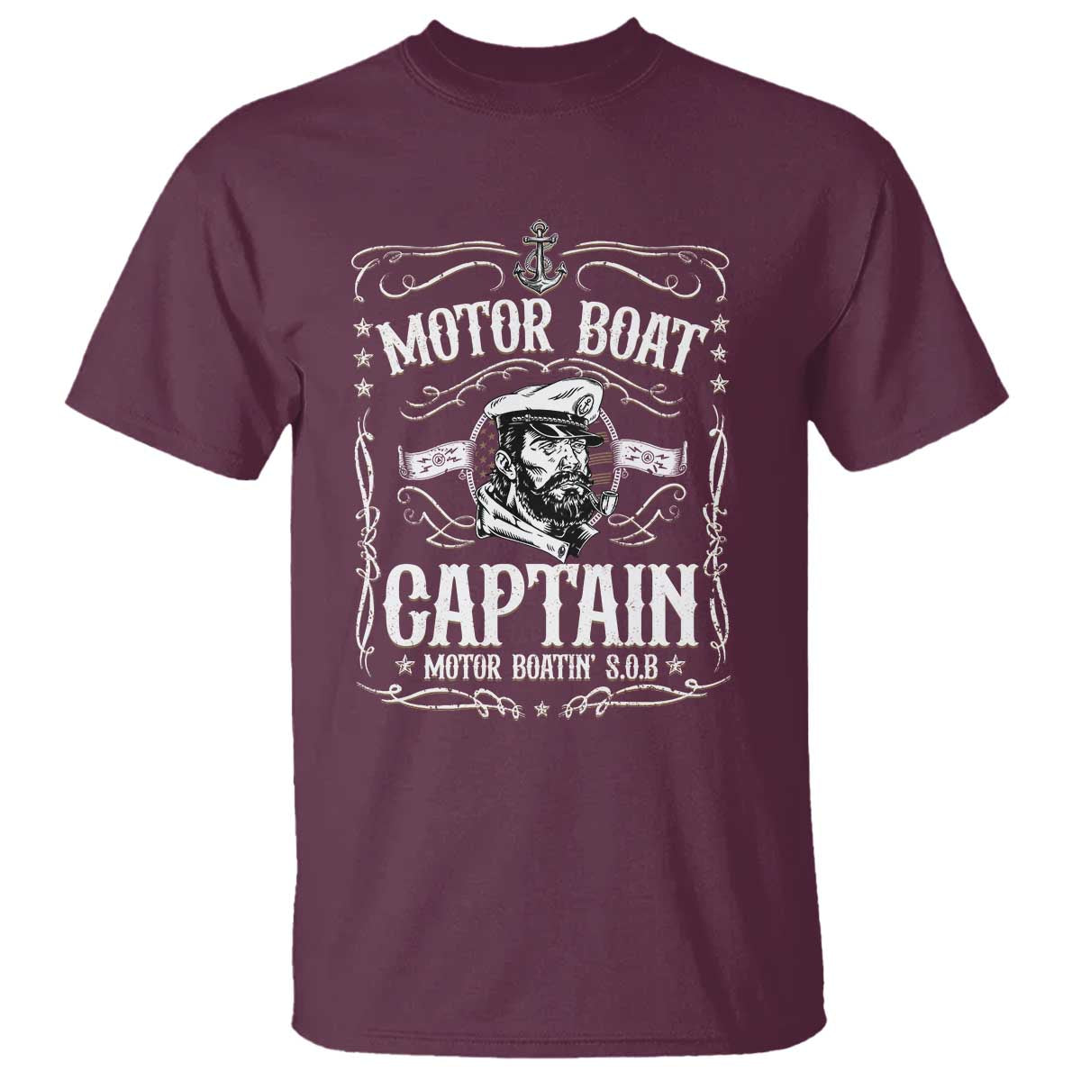 Funny Motor Boat Captain T Shirt Pontoon Boating Motor Boatin Lake