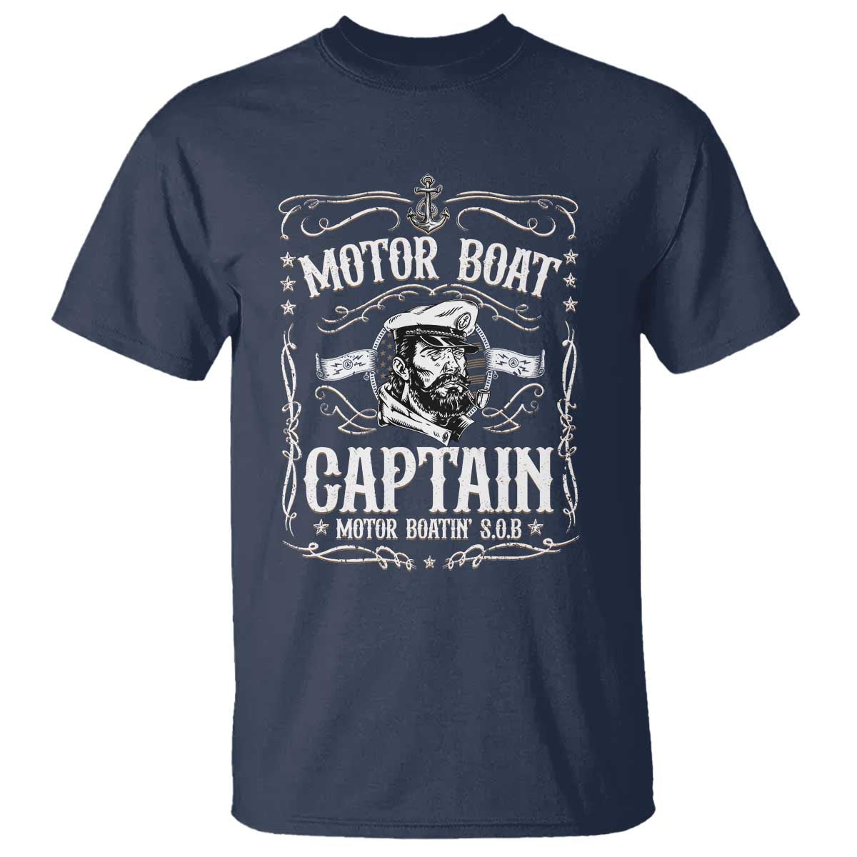 Funny Motor Boat Captain T Shirt Pontoon Boating Motor Boatin Lake