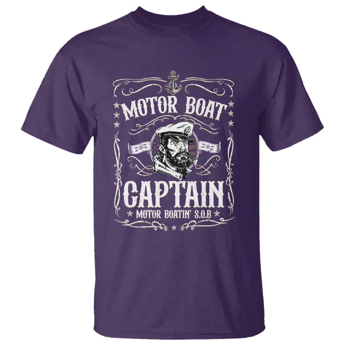 Funny Motor Boat Captain T Shirt Pontoon Boating Motor Boatin Lake