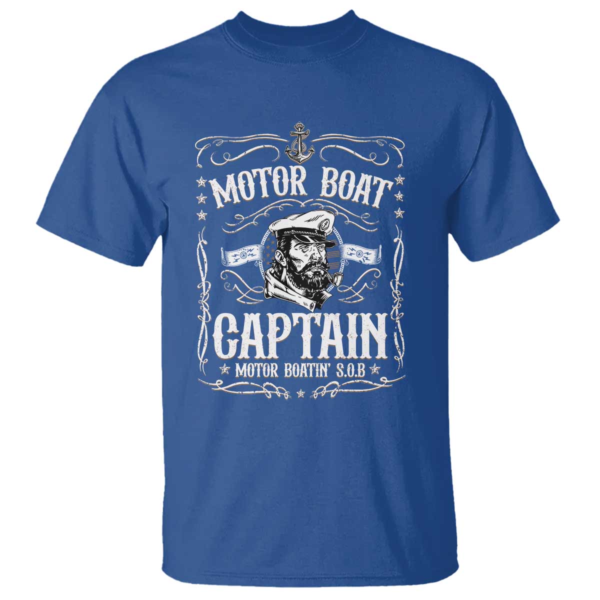 Funny Motor Boat Captain T Shirt Pontoon Boating Motor Boatin Lake