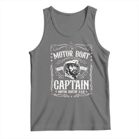 Funny Motor Boat Captain Tank Top Pontoon Boating Motor Boatin Lake