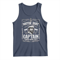 Funny Motor Boat Captain Tank Top Pontoon Boating Motor Boatin Lake