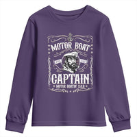 Funny Motor Boat Captain Youth Sweatshirt Pontoon Boating Motor Boatin Lake