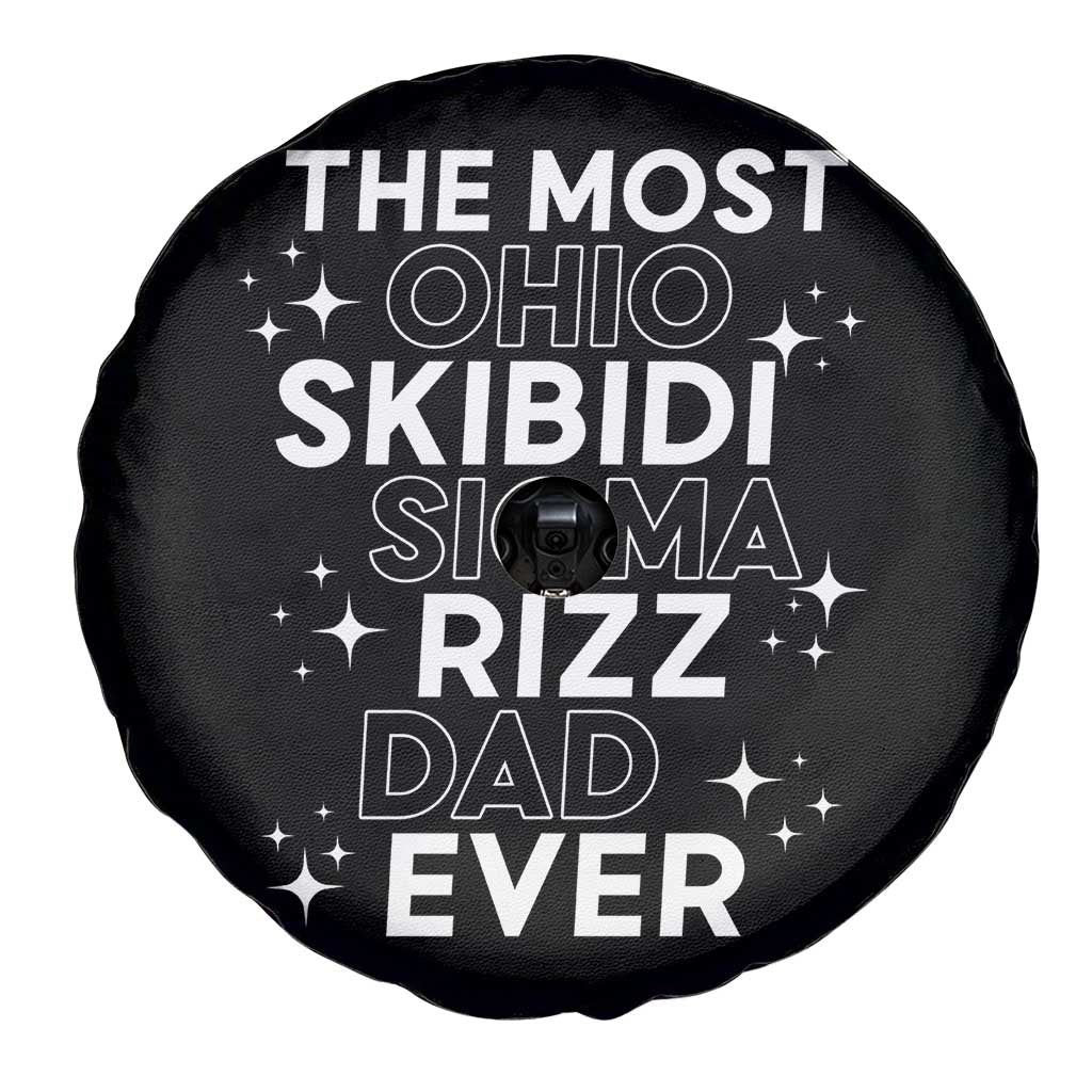 Funny The Most Ohio Skibidi Sigma Rizz Dad Ever Spare Tire Cover Father's Day