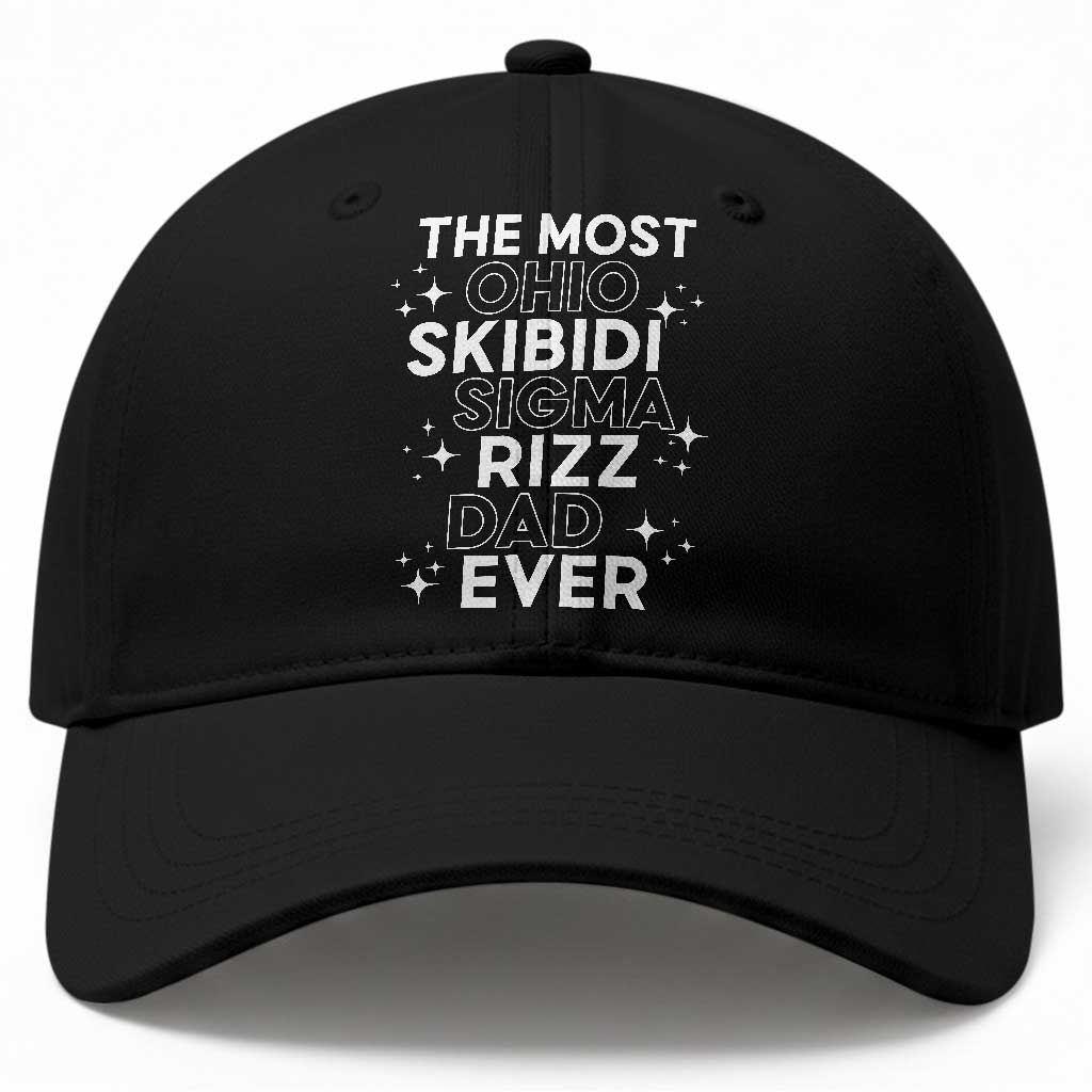 Funny The Most Ohio Skibidi Sigma Rizz Dad Ever Baseball Cap Father's Day