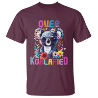 Funny Koala T Shirt Over Koalafied Cute Colorful Bear - Wonder Print Shop