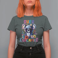 Funny Koala T Shirt For Women Over Koalafied Cute Colorful Bear - Wonder Print Shop